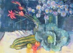Nature morte avec des fruits et des fleurs (Claire Spencer) - Muzeo.com