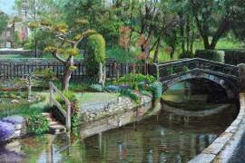 Pont et jardin (Trevor Neal) - Muzeo.com