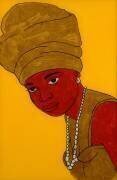 Portrait de femme au foulard doré (Babacar Lo) - Muzeo.com