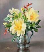 Roses jaunes dans une cruche (Albert Williams) - Muzeo.com