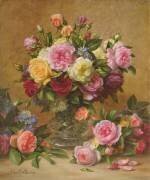 Une grappe de roses victoriennes (Albert Williams) - Muzeo.com