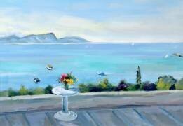 Une terrasse donnant sur la mer (Anne Durham) - Muzeo.com