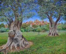 Vue de Cagnes Sur Mer depuis le jardin de Renoir (Trevor Neal) - Muzeo.com