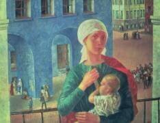 1918 à Petrograd (Kuzma Sergeevich Petrov-Vodkin) - Muzeo.com