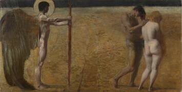 Adam et Eve chassés du Paradis (Franz von Stuck) - Muzeo.com