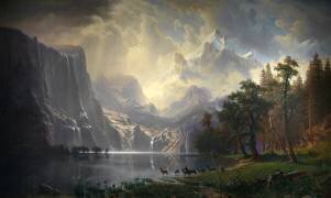 Among the Sierra Nevada, California (Albert Bierstadt) - Muzeo.com