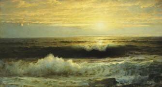 An Orange Sunset Waning Low (William Trost Richards) - Muzeo.com