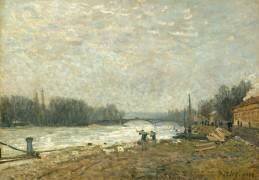 Après la débâcle, la Seine au pont de Suresnes (Alfred Sisley) - Muzeo.com