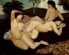 Après le bain, trois nymphes (Emile Bernard) - Muzeo.com