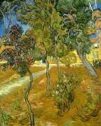Arbres dans les jardins de l'asile (Vincent van Gogh) - Muzeo.com