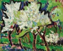 Arbres fleurissant (Ernst Ludwig Kirchner) - Muzeo.com