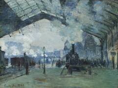 Arrivée du train de Normandie (Claude Monet) - Muzeo.com