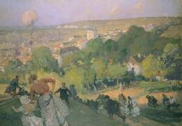 Atterrissage en montgolfière au Pré St-Gervais (Auguste Lepère) - Muzeo.com