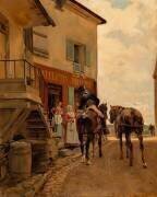 Auberge au pont de Poissy (le postillon) (Jean-Louis-Ernest Meissonier) - Muzeo.com