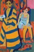 Auto Portrait avec un modèle, 1907 (Ernst Ludwig Kirchner) - Muzeo.com