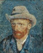 Autoportrait avec chapeau en feutre (Vincent van Gogh) - Muzeo.com