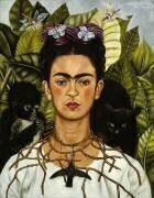 Autoportrait avec collier d'épines et oiseau moqueur (Frida Kahlo) - Muzeo.com