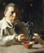 Autoportrait avec Faune et Nymphe (Anders Zorn) - Muzeo.com