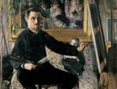 Autoportrait avec un chevalet (Gustave Caillebotte) - Muzeo.com
