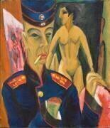 Autoportrait d'un soldat (Ernst Ludwig Kirchner) - Muzeo.com