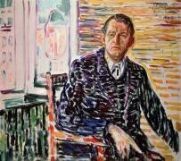 Autoportrait en chemise bleue (Edvard Munch) - Muzeo.com