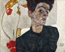 Autoportrait et fruit (Egon Schiele) - Muzeo.com