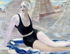 Baigneuse en maillot noir (Jacqueline Marval) - Muzeo.com