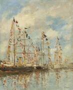 Bassin de plaisance à Trouville-Deauville (Eugène Boudin) - Muzeo.com