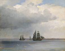 Bateaux sur la mer (Emanuel  Larsen) - Muzeo.com
