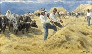 Battage dans les Abruzzes (Peder Severin Kröyer) - Muzeo.com