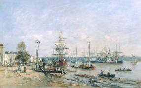Bordeaux - Quai et port (Eugène Boudin) - Muzeo.com