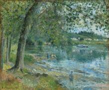 Bords de l'Oise à Auvers-sur-Oise (Camille Pissarro) - Muzeo.com