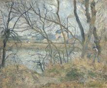 Bords de l'Oise près de Pontoise, temps gris (Camille Pissarro) - Muzeo.com