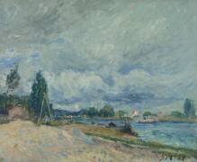 Bords de Seine ou du Loing (Alfred Sisley) - Muzeo.com