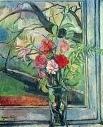 Bouquet de fleurs devant une fenêtre (Suzanne Valadon) - Muzeo.com
