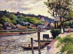 Café en plein air sur les rives de l'Oise (Maximilien Luce) - Muzeo.com