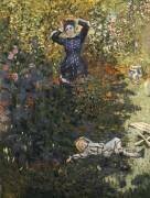 Camille et Jean dans le jardin d'Argenteuil (Claude Monet) - Muzeo.com