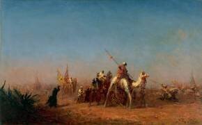 Caravane en route vers La Mecque (Félix Ziem) - Muzeo.com