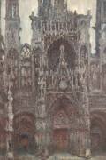 Cathédrale de Rouen, le portail vue de face, harmonie brune (Claude Monet) - Muzeo.com
