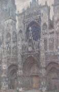 Cathédrale de Rouen, le portail, temps gris, harmonie grise (Claude Monet) - Muzeo.com