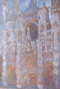 Cathédrale de Rouen, le portail, soleil matinal harmonie bleue (Claude Monet) - Muzeo.com