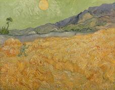 Champ de blé avec moissonneur (Vincent van Gogh) - Muzeo.com