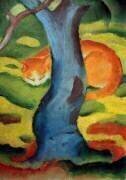Chat sous un arbre (Franz Marc) - Muzeo.com