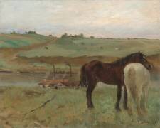 Chevaux dans un pré (Edgar Degas) - Muzeo.com