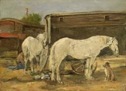 Chevaux tsiganes (Eugène Boudin) - Muzeo.com