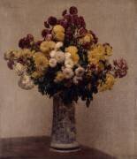 Chrysanthèmes dans un vase (Henri Fantin-Latour) - Muzeo.com