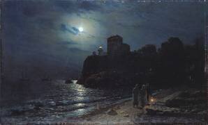Clair de lune au bord d'un lac (Alekseï Savrassov) - Muzeo.com