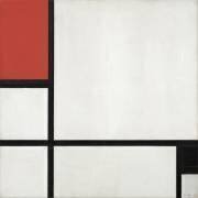 Composition n°1 en rouge et noir (Piet Mondrian) - Muzeo.com