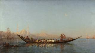 Constantinople, le caïque de la sultane (Félix Ziem) - Muzeo.com