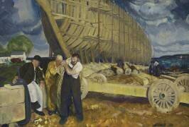 Constructeurs de bateaux (George Wesley Bellows) - Muzeo.com